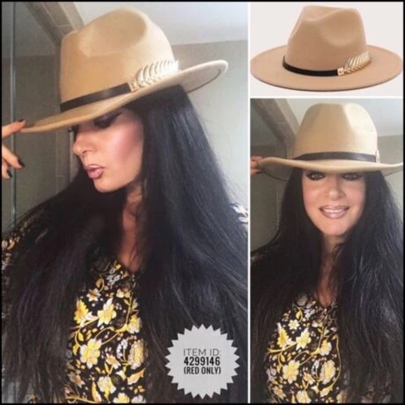 🍃🍂NWOT Minimalist Leaf Fedora Hat🍂🍃 - Picture 4 of 6